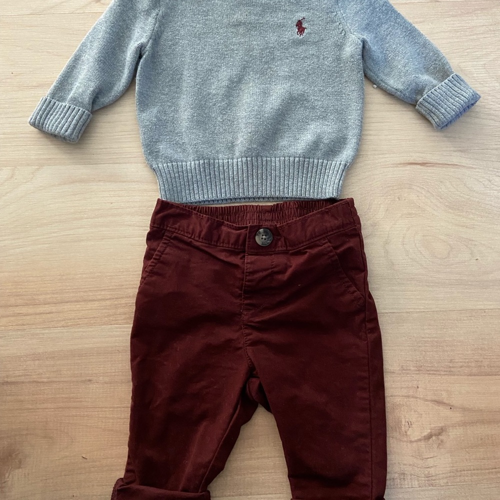 Ralph Lauren sweater and pants